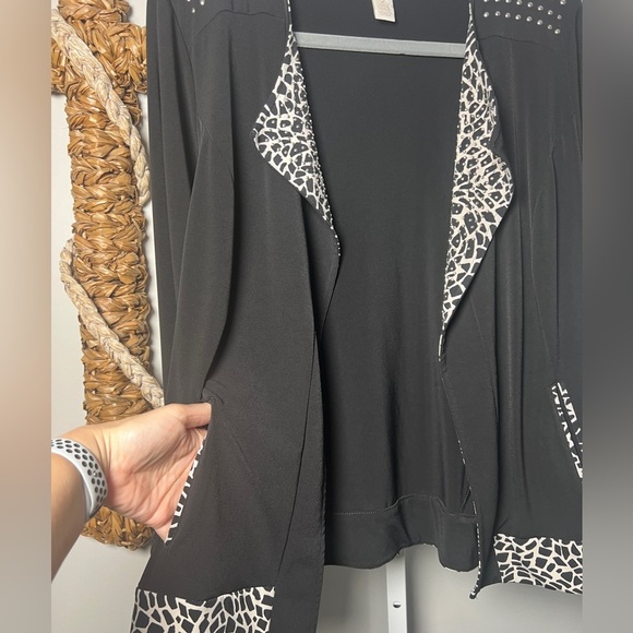 Chico’s Moto Animal Studded Jacket - Picture 5 of 8